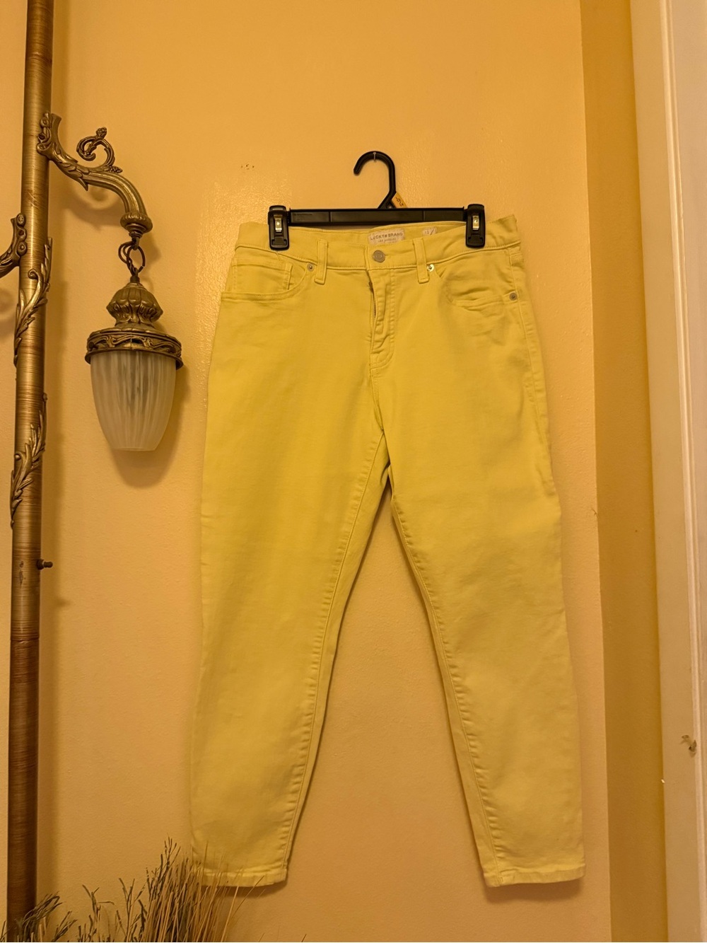 Lucky Brand High-Rise Lemon Yellow Slim Jeans